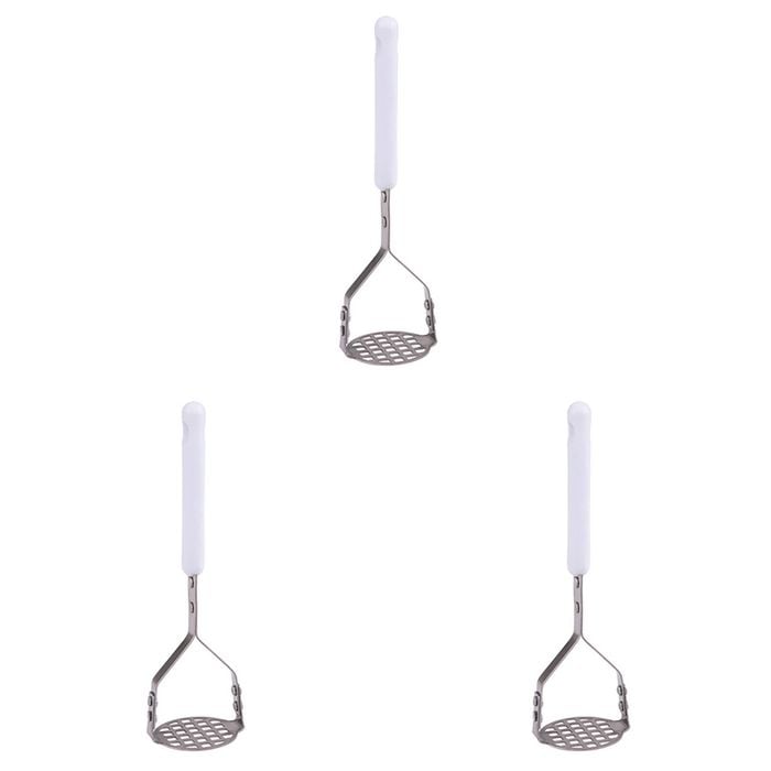 3PK Appetito Stainless Steel Mini Masher White Home Kitchen Cooking