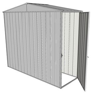 Build-a-Shed 2.3 x 0.8 x 2.3m Gable Single Hinged Side Door Shed - Zinc