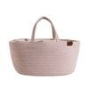 Living Textiles Cotton Rope Storage Caddy With Divider - Pink