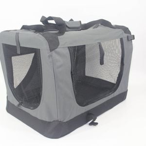 Yes4pets Large Portable Foldable Pet Dog Cat Puppy Soft Crate-grey