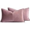 Catzon 2 Pcs Decorative Velvet Throw Pillow Covers Soild for Home Car 30X50cm-Rubber Red