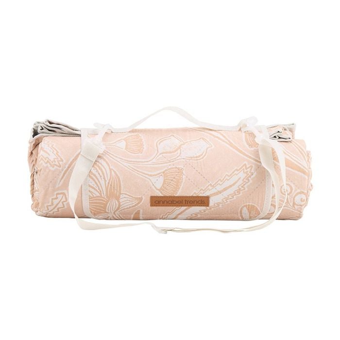 Annabel Trends Picnic Mat Trailing Natives Tan W/ Extendable Strap 2x2m
