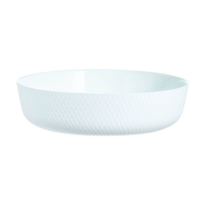Luminarc Smart Wavy Round Baking Dish 26x7cm Bakeware Opal Glass White