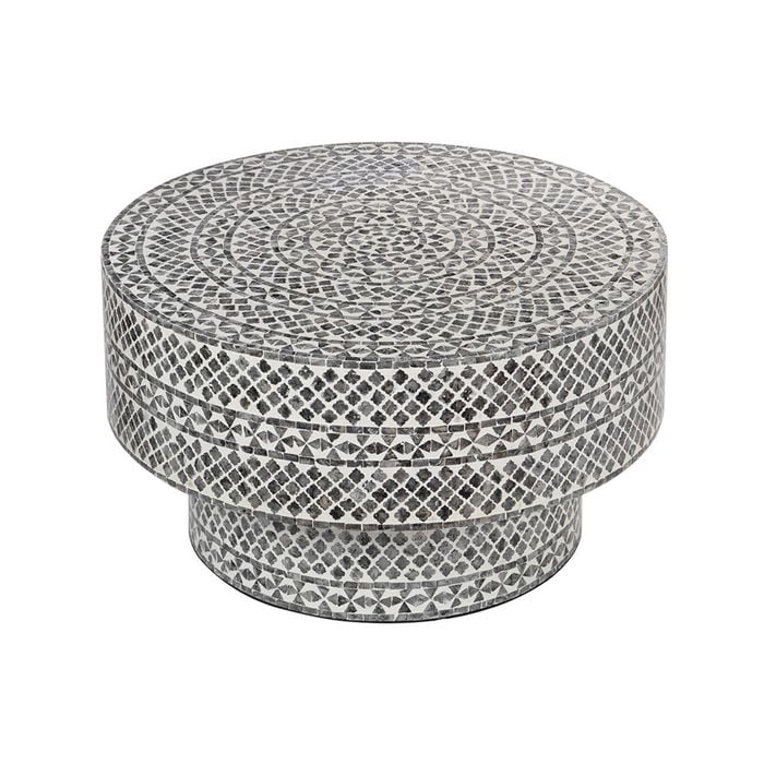 Clover Mother Of Pearl Coffee Table Black