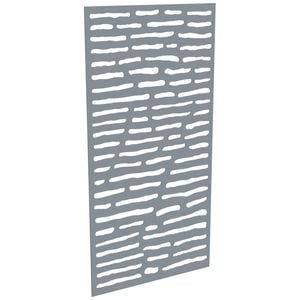 ProtectorAl 300-1200w x 1201-2400h Silver Brushed/Gloss White Slate Unframed Composite Deco Panel
