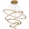 Eli & Co. Lighting Maria 5-Ring Crystal Chandelier – Dimmable Gold Finish