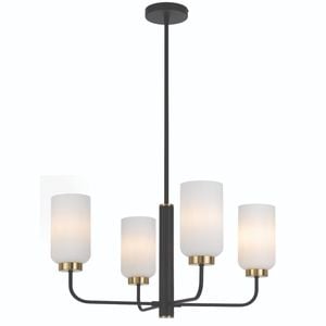 Telbix Black Matt/Opal Sebring 4 Light Pendant