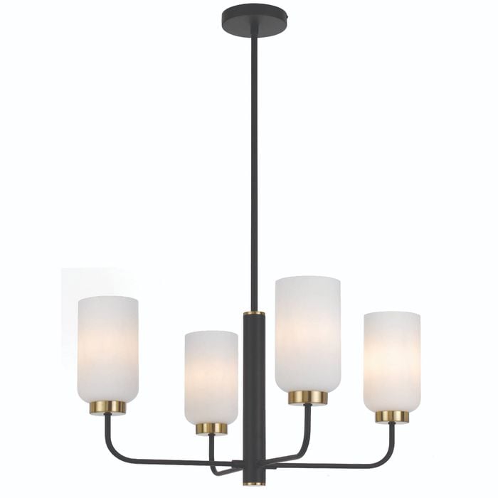 Telbix Black Matt/Opal Sebring 4 Light Pendant