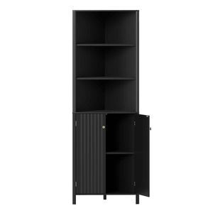 Costway 172cm Tall Corner Cabinet Bathroom Storage Display Rack-Black