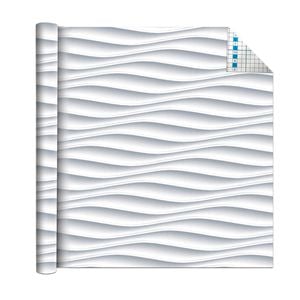 Boyle 1.5m x 45cm Self Adhesive Film  - White Waves