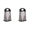 2PK Appetito Stainless Steel 4 Sided Grater Home Kitchen Cooking