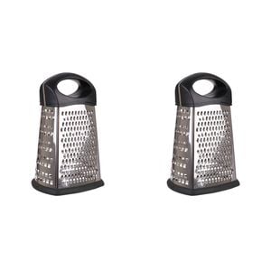 2PK Appetito Stainless Steel 4 Sided Grater Home Kitchen Cooking