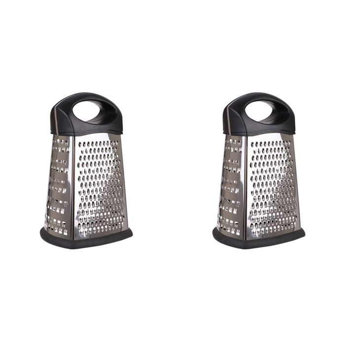 2PK Appetito Stainless Steel 4 Sided Grater Home Kitchen Cooking