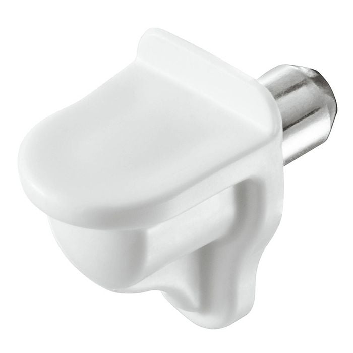 Hafele White Plastic Shelf Support - 24 Pack