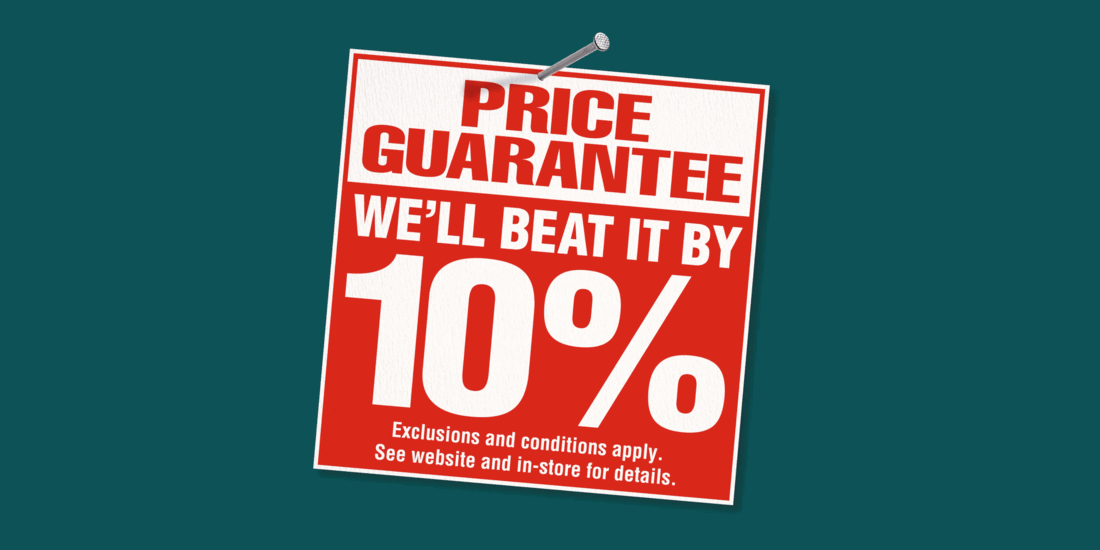 Price guarantee logo pinned.