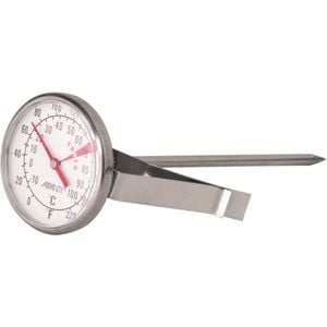 Avanti Stainless Steel 4.4cm Dial Round Frothing Milk Thermometer w/ Clip Silver