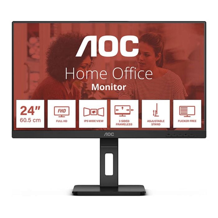 Aoc 24e3qaf 23.8" Fhd Ips 75hz Height Adjustable Business Monitor