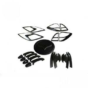 Matte Black Headlight, Taillight & Door Handle Cover Set For Mazda Bt-50 2012-2019