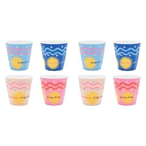2x 4pc Porto Sole Outdoor Entertaining Tumblers 250ml Blush, Sea, Indigo, Pink