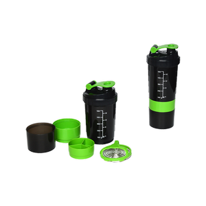 2 X Protein Gym Shaker Premium 3 In 1 Smart Bottle