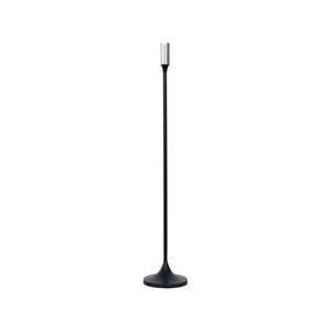 Ssh Collection Jupiter 80cm Tall Single Candle Holder - Matte Black With Silver Top