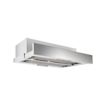 Bellini 60cm Recirculating Slide Out Rangehood White Finish With Stainless Steel Fascia
