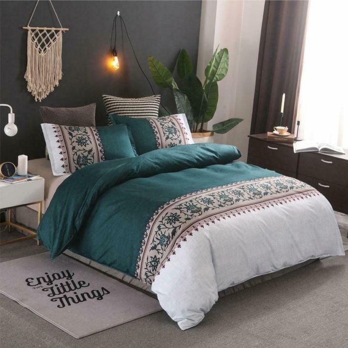 Dreamfields Double Bohemian Jade Design Soft Quilt Doona Duvet Cover Set