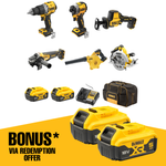 DeWALT 18V XR 5.0Ah 6 Piece Combo Kit DCZ601P2-XE