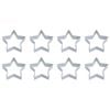 8PK R&M Star Cookie Cutter Polyresin Coated Steel 9cm - White