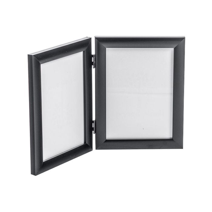 Nicola Spring Double 2 Photo Freestanding Hinged Folding Multi Picture Photo Frame - for 5x7" (13x18cm) Photos