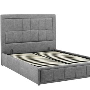 Foret Bed Frame King Gas Lift Storage Base Bedroom Furniture Fabric 2 Colors