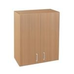 Flatpax Utility 600mm Woodgrain 2 Door Wall Cupboard