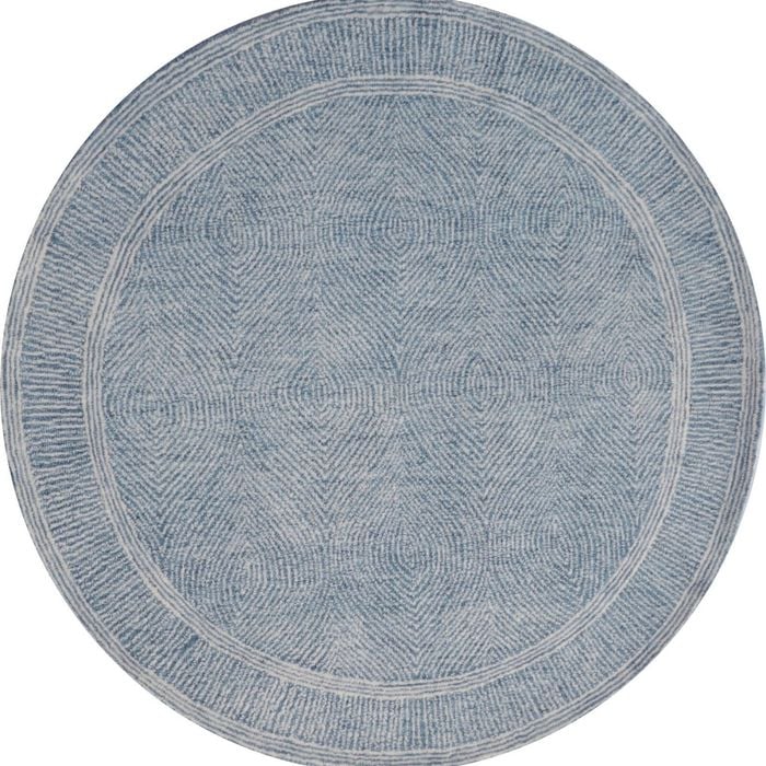 Designer Handmade Wool Rug-Maya 6267-Blue-160x160cm