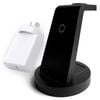 3-in-1 Wireless Charging Station for Apple CW350 Black with 20W USB-C Power Adapter
