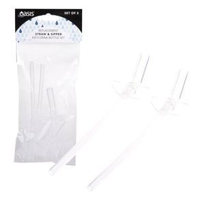 Oasis Replacement Straw & Sipper Kid's Drink Bottle Set 550ml