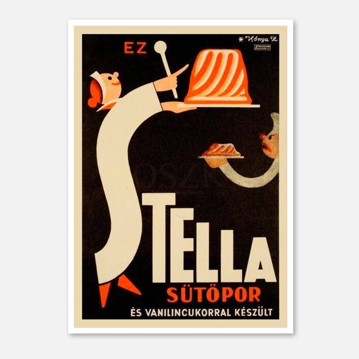 Galrie Stella Sütöpor Vintage Advertising Poster Art Print, Poster Only, A1 60 x 84cm (23 x 33inch)