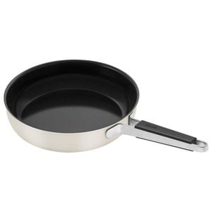 Zwilling Pure Stainless Steel Frypan Ceramic Non-Stick Coating 28cm Ivory