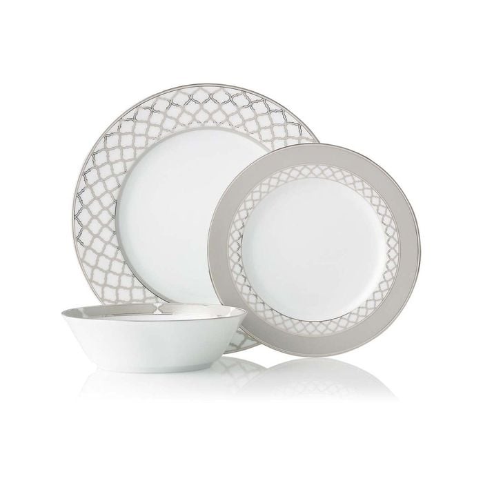 Eternal Palace 12 Piece Dinner Set Platinum Noritake