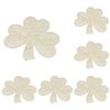 Catzon 6 Pcs Placemats Shamrock Pvc Hollowed-out-gold