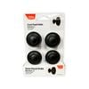 Taskmaster 34mm Matte Black Round Cabinet Knobs - 4 Pack
