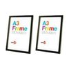 2x Unigift A3 Size Black Poster Picture Frame 29.7x42cm