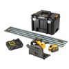 DeWALT 54V XR Flexvolt 2 x 6.0Ah Li-ion Plunge Saw And T-STAK With Rail