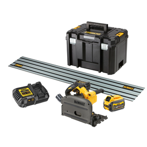 DeWALT 54V XR Flexvolt 2 x 6.0Ah Li-ion Plunge Saw And T-STAK With Rail