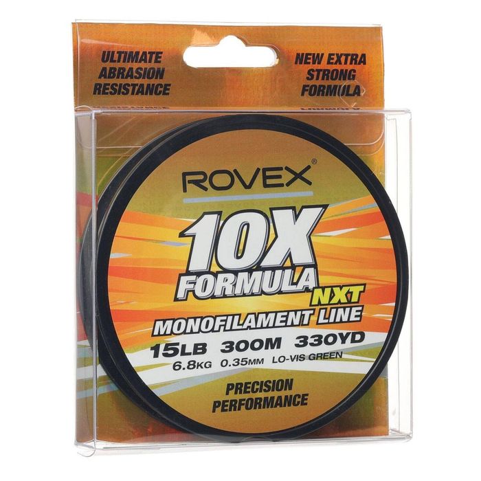 Rovex 10x Formula Monofilament Fishing Line 300m Green 15lb