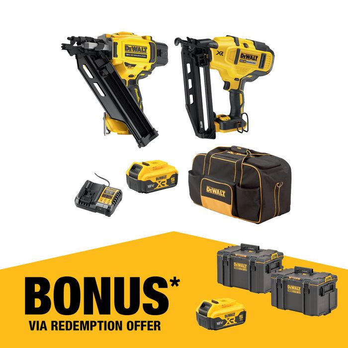 DeWALT 18V XR 2 Piece 5.0Ah Nailer Kit DCZ244P1-XE