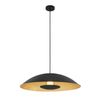 Telbix Daxia Industrial Pendant Hanging Lamp Light Metal Black Gold Foil Sand