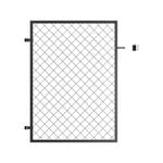 PEAK No-Dig Mesh Fencing 860mm x 1200mm Black Steel Fence Gate