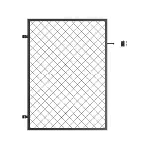 PEAK No-Dig Mesh Fencing 860 x 1200mm Black Steel Fence Gate
