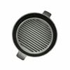 SOGA 26cm Round Ribbed Cast Iron Frying Pan