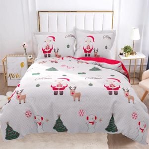 Dreamfields King SANTA SNOW CHRISTMAS Design Quilt Cover Set
